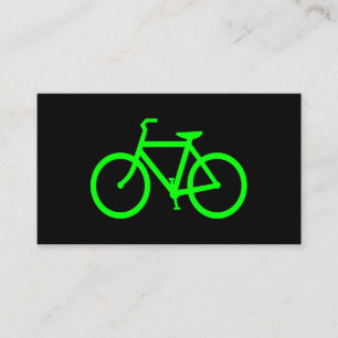 Limegroene fiets visitekaartje