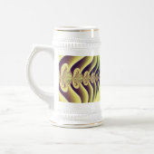 Limegroene Fractale Symmetrie Abstracte Kunst Bierpul (Links)