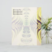 Limegroene Fractale Symmetrie Abstracte Kunst Custom Briefhoofd (Staand voorkant)