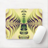 Limegroene Fractale Symmetrie Abstracte Kunst Muismat (Met muis)