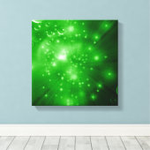 Limegroene Galaxy-uitbarsting Canvas Afdruk (Insitu (Houten vloer))