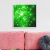 Limegroene Galaxy-uitbarsting Canvas Afdruk (Insitu (Woonkamer))