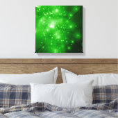 Limegroene Galaxy-uitbarsting Canvas Afdruk (Insitu (Slaapkamer))