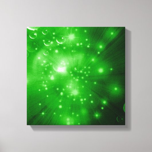 Limegroene Galaxy-uitbarsting Canvas Afdruk (Voorkant)