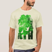 Limegroene Galaxy Uitbarsting T-shirt (Voorkant)