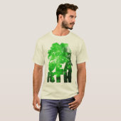 Limegroene Galaxy Uitbarsting T-shirt (Voorkant volledig)