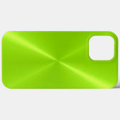 Limegroene glanzende roestvrijstalen metaal Case-Mate iPhone case (Achterkant (horizontaal))