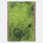 Limegroene Grunge met Zwarte Accenten Deken (Voorkant Verticaal)