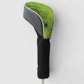 Limegroene Grunge met Zwarte Accenten Golfheadcover (Schuin)