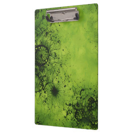 Limegroene Grunge met Zwarte Accenten Klembord