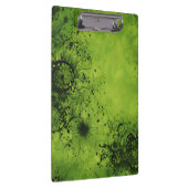 Limegroene Grunge met Zwarte Accenten Klembord (Rechts)