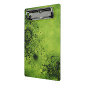 Limegroene Grunge met Zwarte Accenten Mini Klembord (Angled2)