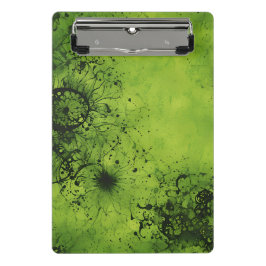 Limegroene Grunge met Zwarte Accenten Mini Klembord