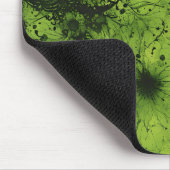 Limegroene grunge met zwarte accenten muismat (Hoek)