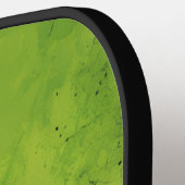 Limegroene grunge met zwarte accenten pickleball paddle (Links Detail)