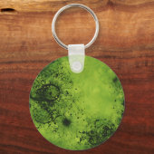 Limegroene grunge met zwarte accenten sleutelhanger (Voorkant)