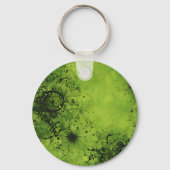 Limegroene grunge met zwarte accenten sleutelhanger (Achterkant)