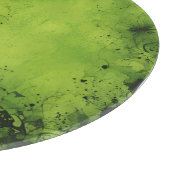 Limegroene Grunge met Zwarte Accenten Snijplank (Hoek)
