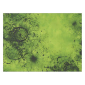 Limegroene Grunge met Zwarte Accenten Tafelkleed (Voorkant (Horizontaal))