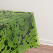 Limegroene Grunge met Zwarte Accenten Tafelkleed (Voorbeeld)