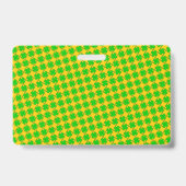 Limegroene klaverlint door Kenneth Yoncich Badge (Achterkant)