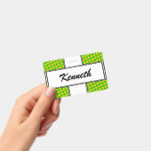 Limegroene klaverlint door Kenneth Yoncich Badge (Handheld)