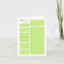 Limegroene Minimalistische Dagelijkse Planner Sjab