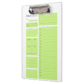 Limegroene minimalistische dagelijkse planner sjab klembord (Links)
