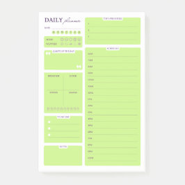 Limegroene Minimalistische Dagelijkse Planner Sjab Post-it® Notes