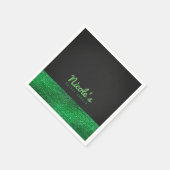 Limegroene moderne glamour sequins chic feest servetten (Hoek)