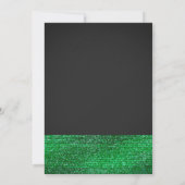 Limegroene moderne glamour sequins feest uitnodigi kaart (Achterkant)