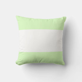Limegroene pastel & witte balk ontwerp kussen