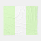 Limegroene pastel & witte balkontwerp fleece deken (Voorkant (Horizontaal))