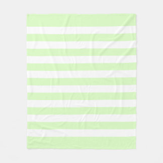 Limegroene pastel & witte lijnenpatroon fleece deken