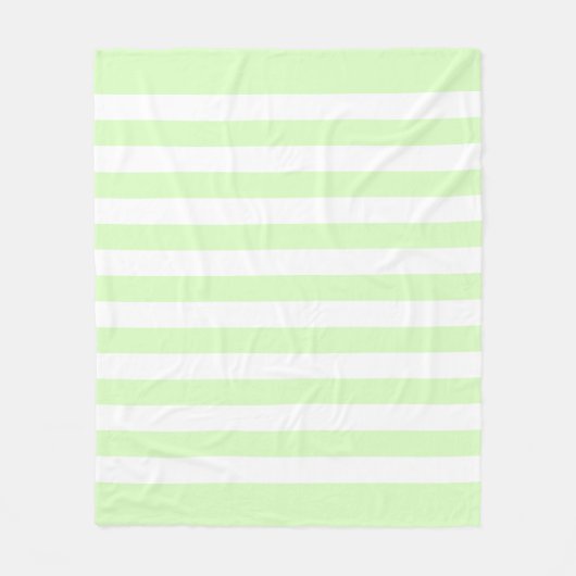Limegroene pastel & witte lijnenpatroon fleece deken (Voorkant)