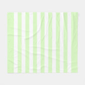 Limegroene pastel & witte lijnenpatroon fleece deken (Voorkant (Horizontaal))