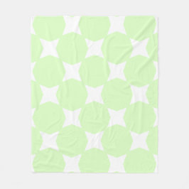Limegroene pastel & witte sterrenpatroonontwerp fleece deken