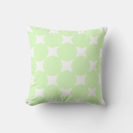 Limegroene pastel & witte sterrenpatroonontwerp kussen