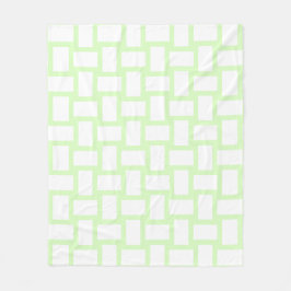 Limegroene pastel & witte weefselontwerp fleece deken
