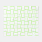 Limegroene pastel & witte weefselontwerp fleece deken (Voorkant (Horizontaal))