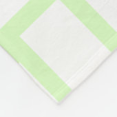 Limegroene pastel & witte weefselontwerp fleece deken (Hoek)