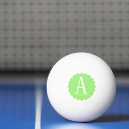 Limegroene Ping Pong Bal met Initiaal Pingpongbal