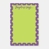 Limegroene Retro Post-it® Notes (Voorkant)
