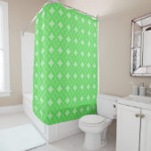 Limegroene shippo-patroon douchegordijn (In situ)