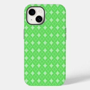 Limegroene shippo-patroon iPhone 14 hoesje