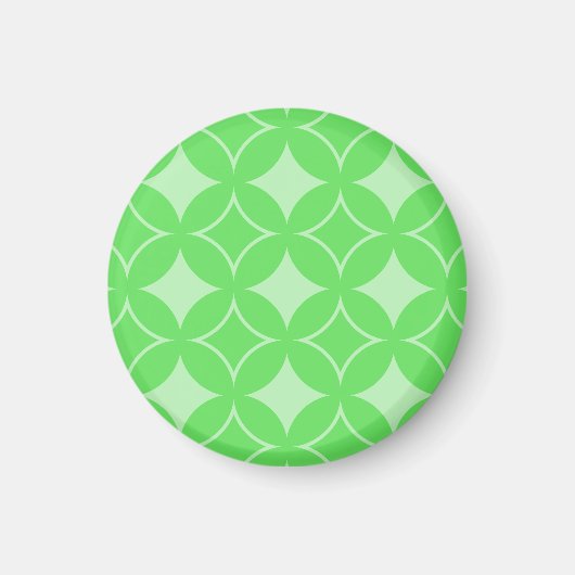 Limegroene shippo-patroon magneet (Voorkant)