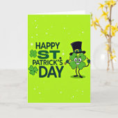 Limegroene St. Patricks kaart (Gele Bloem)