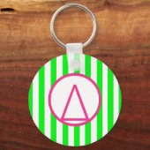 Limegroene streep Delta-sorority-sleutelhanger Sleutelhanger (Voorkant)
