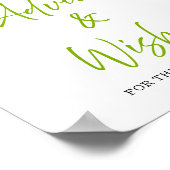 Limegroene strik bruiloft feest advies & wensen bo poster (Hoek)