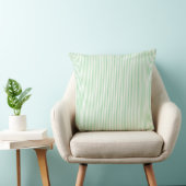 Limegroene Ticking Streep Kussen (Stoel)
